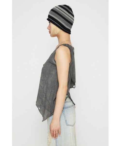 LAGUA GEM（ラグアジェム）の「OVERLAP CLASH トップス（タンクトップ・レディース・ブラウン/グレー・FREE）」の15枚目の写真