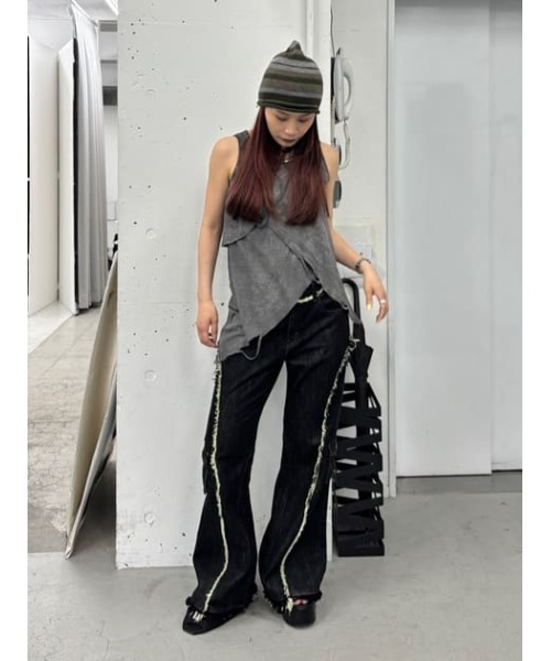 LAGUA GEM（ラグアジェム）の「OVERLAP CLASH トップス（タンクトップ・レディース・ブラウン/グレー・FREE）」の21枚目の写真