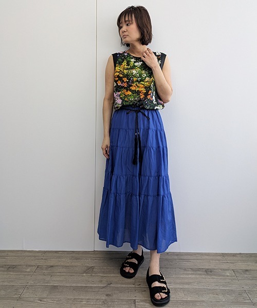 R-ISM(リズム)の「【セットアップ対応】フラワーガーデンブラウス(シャツ/ブラウス・レディース・ブラック/ネイビー・4/2)」の16枚目の写真