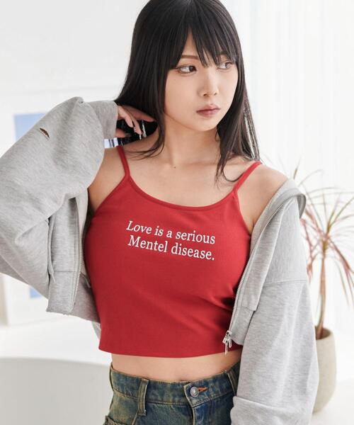 WEGO(ウィゴー)の「WEGO/グラフィックプリントカップインキャミ(キャミソール・レディース・ホワイト/ブラック/レッド・FREE)」の9枚目の写真