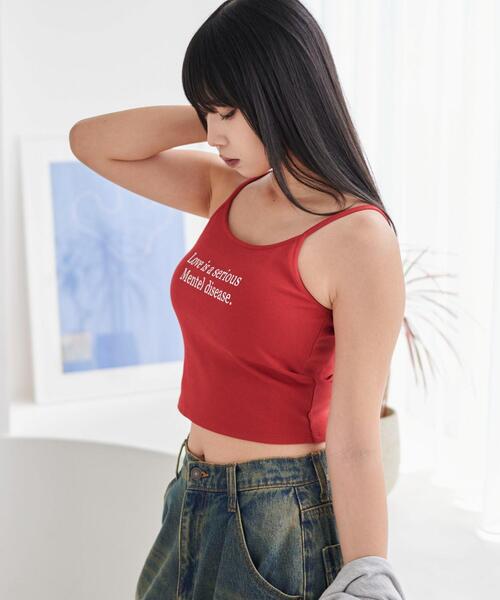 WEGO(ウィゴー)の「WEGO/グラフィックプリントカップインキャミ(キャミソール・レディース・ホワイト/ブラック/レッド・FREE)」の11枚目の写真
