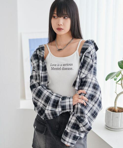 WEGO(ウィゴー)の「WEGO/グラフィックプリントカップインキャミ(キャミソール・レディース・ホワイト/ブラック/レッド・FREE)」の14枚目の写真