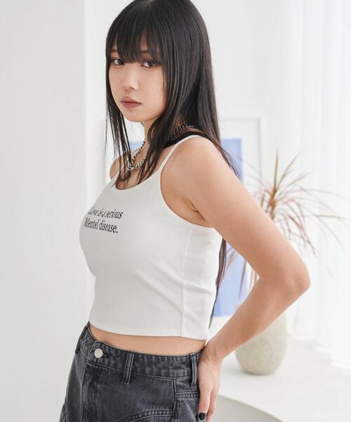 WEGO(ウィゴー)の「WEGO/グラフィックプリントカップインキャミ(キャミソール・レディース・ホワイト/ブラック/レッド・FREE)」の17枚目の写真