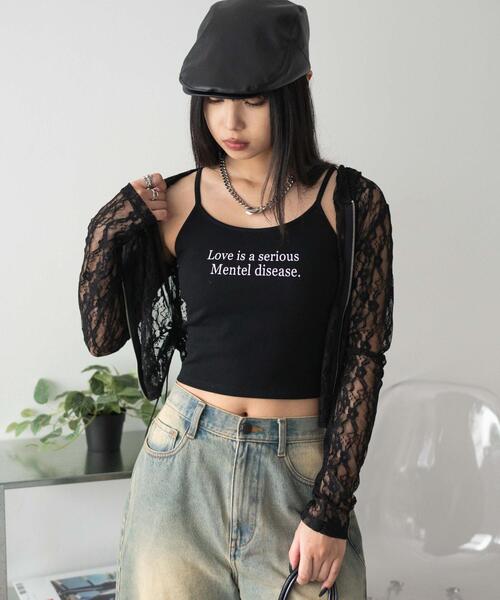 WEGO(ウィゴー)の「WEGO/グラフィックプリントカップインキャミ(キャミソール・レディース・ホワイト/ブラック/レッド・FREE)」の19枚目の写真