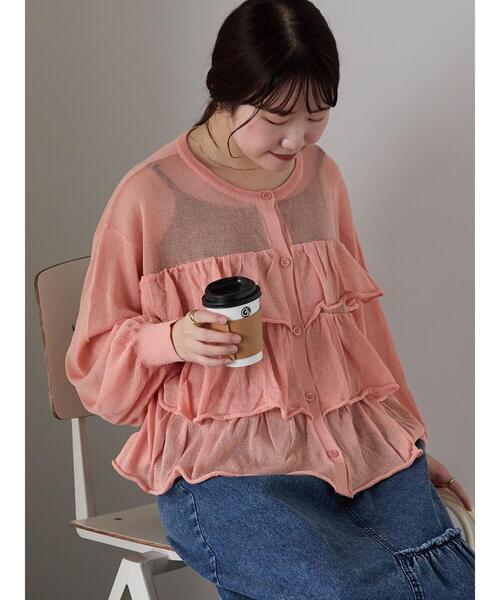 ehka sopo（エヘカソポ）の「ティアードカーディガン（カーディガン/ボレロ・レディース・キナリ/ブラック/オレンジ・F）」の5枚目の写真