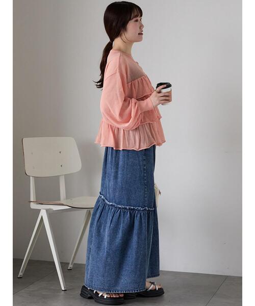 ehka sopo（エヘカソポ）の「ティアードカーディガン（カーディガン/ボレロ・レディース・キナリ/ブラック/オレンジ・F）」の10枚目の写真