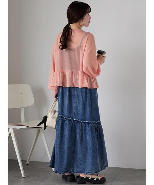 ehka sopo（エヘカソポ）の「ティアードカーディガン（カーディガン/ボレロ・レディース・キナリ/ブラック/オレンジ・F）」の11枚目の写真