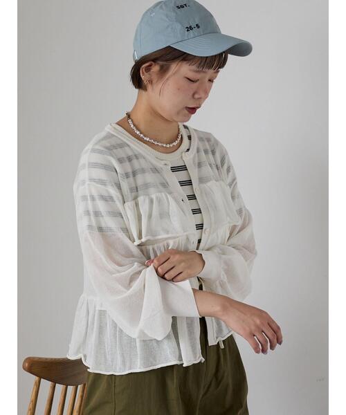 ehka sopo（エヘカソポ）の「ティアードカーディガン（カーディガン/ボレロ・レディース・キナリ/ブラック/オレンジ・F）」の12枚目の写真