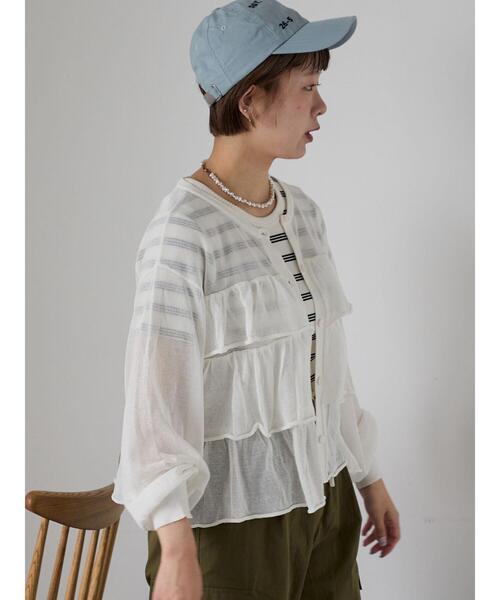 ehka sopo（エヘカソポ）の「ティアードカーディガン（カーディガン/ボレロ・レディース・キナリ/ブラック/オレンジ・F）」の13枚目の写真