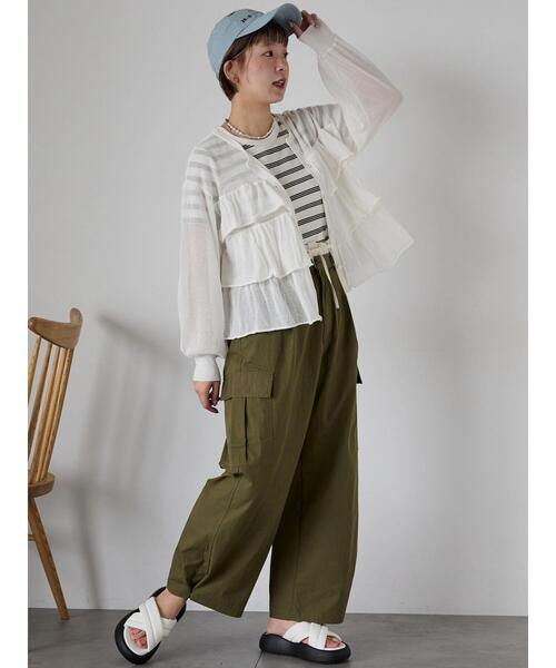 ehka sopo（エヘカソポ）の「ティアードカーディガン（カーディガン/ボレロ・レディース・キナリ/ブラック/オレンジ・F）」の15枚目の写真