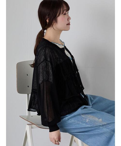 ehka sopo（エヘカソポ）の「ティアードカーディガン（カーディガン/ボレロ・レディース・キナリ/ブラック/オレンジ・F）」の21枚目の写真