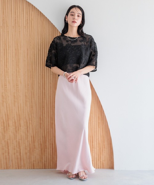 LOWRYS FARM（ローリーズファーム）の「３Ｄレース５Ｓ　 492171（Tシャツ/カットソー・レディース・ブラック/アイボリー/ブラウン・FREE）」の16枚目の写真