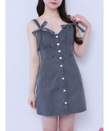 EATME | ダブルリボンデニムワンピース(ワンピース)
