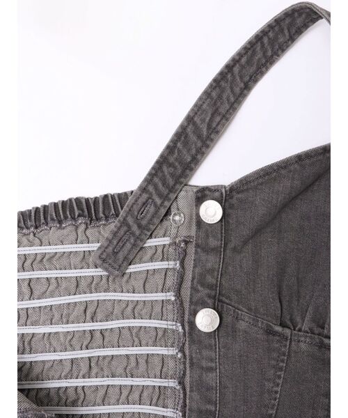 EATME(イートミー)の「ダブルリボンデニムワンピース(ワンピース・レディース・ブルー/ライトブルー/ブラック・MEDIUM/SMALL)」の11枚目の写真