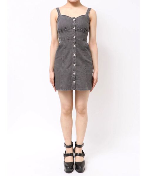 EATME(イートミー)の「ダブルリボンデニムワンピース(ワンピース・レディース・ブルー/ライトブルー/ブラック・MEDIUM/SMALL)」の12枚目の写真