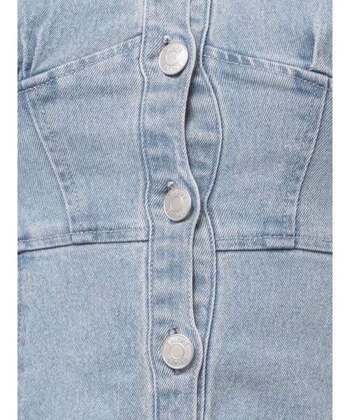 EATME(イートミー)の「ダブルリボンデニムワンピース(ワンピース・レディース・ブルー/ライトブルー/ブラック・MEDIUM/SMALL)」の18枚目の写真