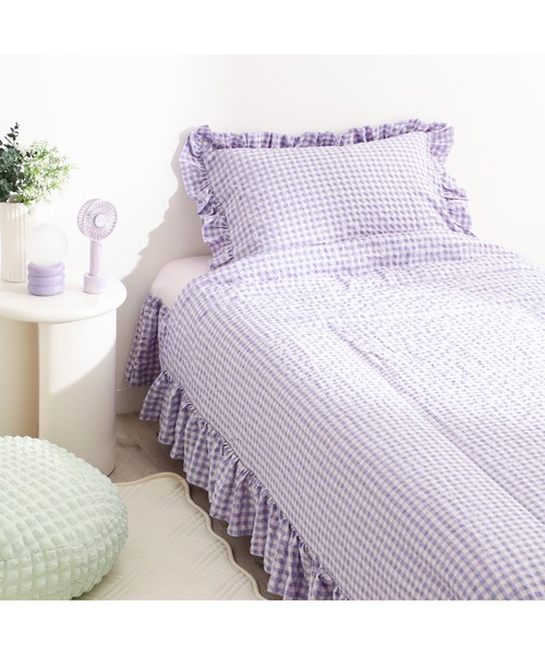 Francfranc WARMY しっとりもちもち フリル布団カバー セミダブル Francfranc ベッド 寝具 「オンライン限定」ふわろ 夏でもさらっ
