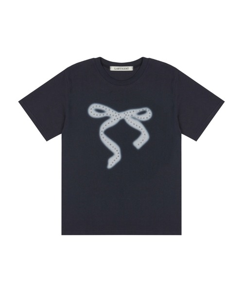 LARTIGENT(ラーティゼン)の「L9 RIBBON T-SHIRT(Tシャツ/カットソー・レディース・ホワイト/ネイビー・FREE)」の13枚目の写真