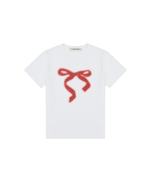 LARTIGENT(ラーティゼン)の「L9 RIBBON T-SHIRT(Tシャツ/カットソー・レディース・ホワイト/ネイビー・FREE)」の15枚目の写真
