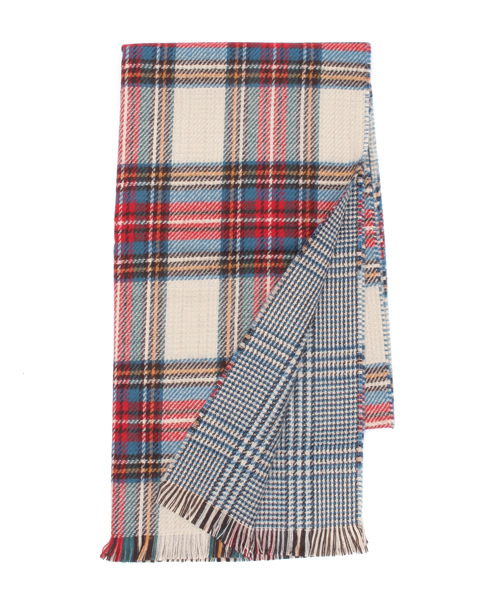 Chico（チコ）の「【who's who Chico】チェックストール（ストール/ショール・レディース・ホワイト/レッド/グリーン・FREE）」の2枚目の写真