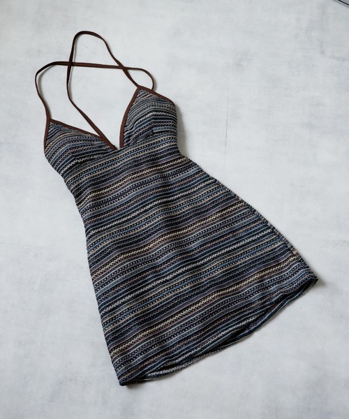 Ulysses（ユリシス）の「マルチボーダーバックオープンワンピース水着（水着・レディース・ブラウン・M/L）」の16枚目の写真