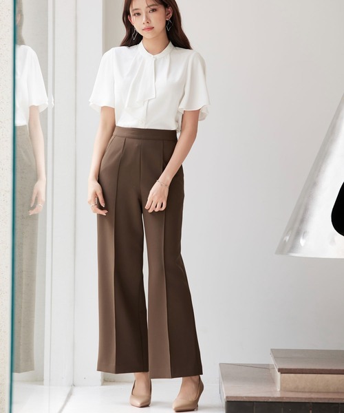 パピヨン様 ピンタックワイドストレートパンツ（その他パンツ）｜SAISON DE