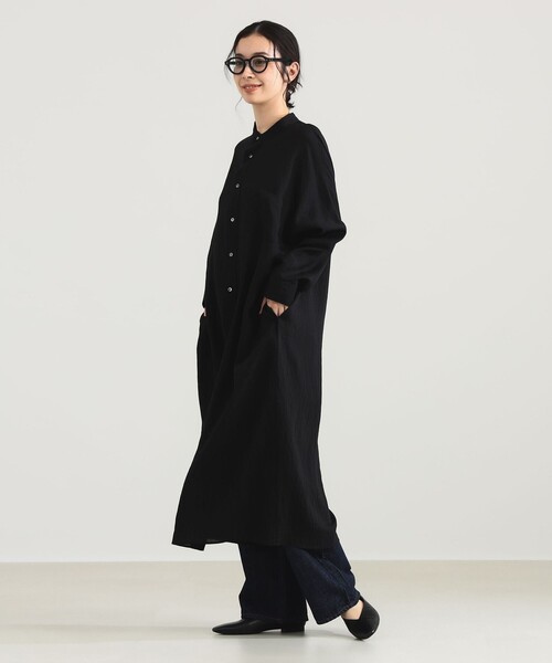 ティッカ＊TICCA 別注テントシャツワンピース ストライプ　ロング TICCA シャツワンピース 「TICCA」ストライプ テントライン