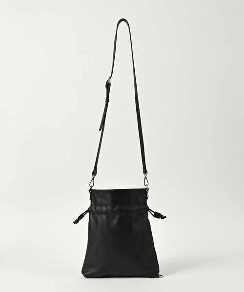 ADAM PATEK(アダムパテック)の「【RS】【ADAMPATEK】new shrink leather drawstring mini bag/レザー巾着ミニバッグ(AP2519037)(ハンドバッグ・レディース・ブラック・FREE)」の4枚目の写真