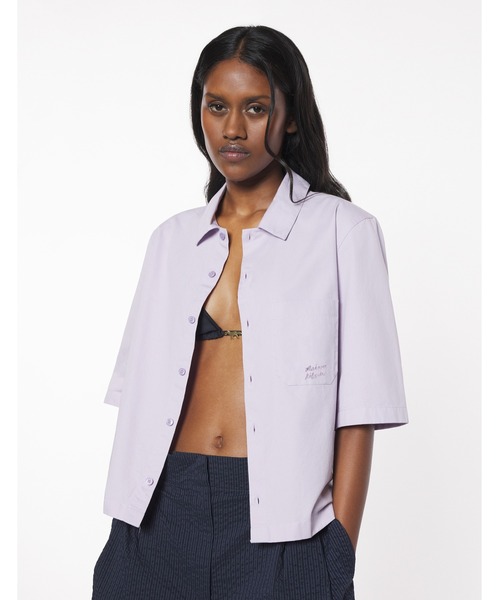 Maison Kitsune(メゾンキツネ)の「CROPPED BOXY SHIRT(シャツ/ブラウス・レディース・ライトパープル・34/36/38)」の5枚目の写真