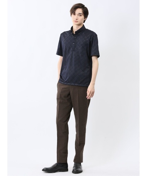 m.f.editorial(エムエフエディトリアル)の「ビズポロ ポロシャツ メンズ 半袖 ストレッチ 吸水速乾 形態安定 ボタンダウン クールパス クールビズ (ポロシャツ・メンズ・ネイビー・MEDIUM/X-LARGE/LARGE)」の16枚目の写真