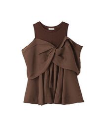 FRAY I.D（フレイアイディー）の「カットコンビペプラムトップス（T