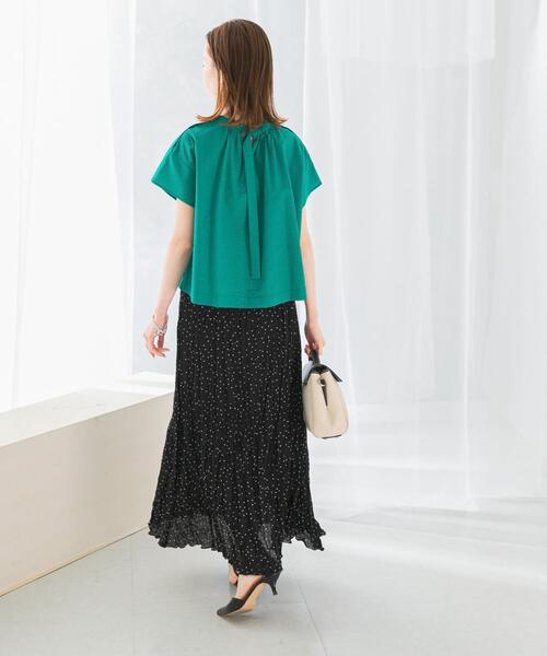 URBAN RESEARCH ROSSO WOMEN（アーバンリサーチ　ロッソ）の「ドットプリーツイージースカート（スカート・レディース・ホワイト/ブラック・FREE）」の14枚目の写真