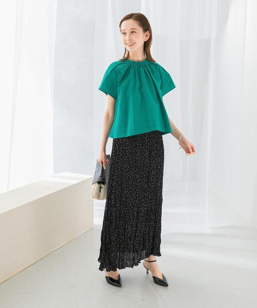 URBAN RESEARCH ROSSO WOMEN（アーバンリサーチ　ロッソ）の「ドットプリーツイージースカート（スカート・レディース・ホワイト/ブラック・FREE）」の15枚目の写真