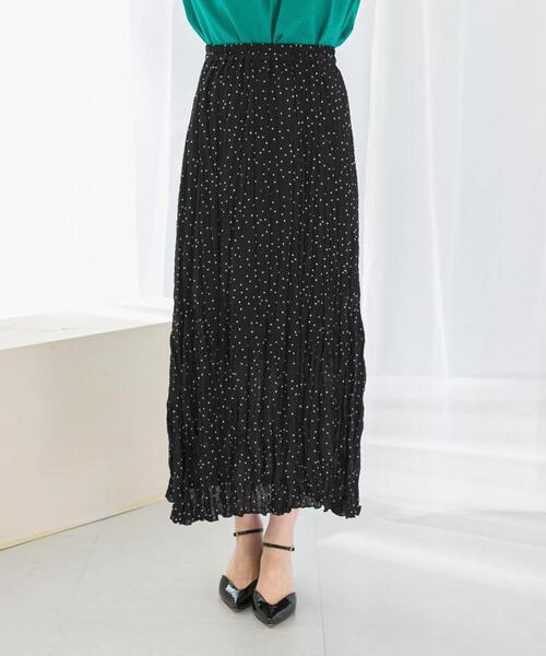 URBAN RESEARCH ROSSO WOMEN（アーバンリサーチ　ロッソ）の「ドットプリーツイージースカート（スカート・レディース・ホワイト/ブラック・FREE）」の17枚目の写真