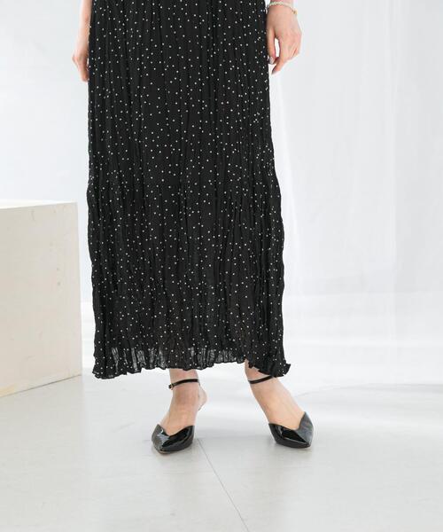 URBAN RESEARCH ROSSO WOMEN（アーバンリサーチ　ロッソ）の「ドットプリーツイージースカート（スカート・レディース・ホワイト/ブラック・FREE）」の22枚目の写真