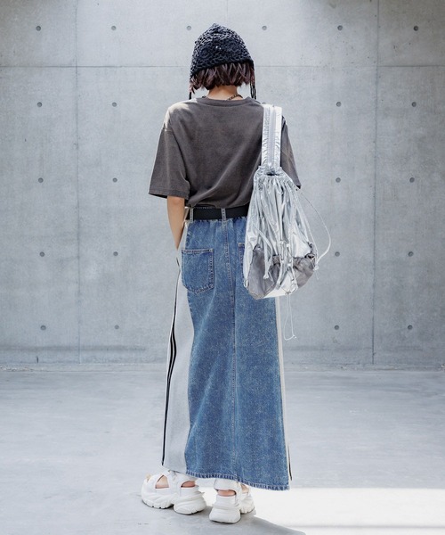 PAGEBOY（ページボーイ）の「ドッキングデニムスカート（スカート・レディース・ブラック/ブルー・FREE）」の13枚目の写真