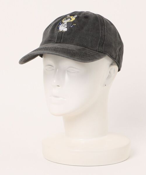 ScoLar（スカラー）の「652334：酒ペン刺繍キャップ（キャップ・レディース・アイボリー/チャコールグレー/ブルー・FREE）」の3枚目の写真