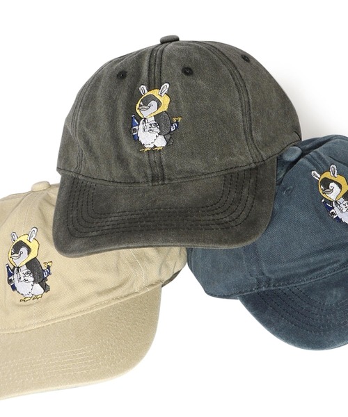 ScoLar（スカラー）の「652334：酒ペン刺繍キャップ（キャップ・レディース・アイボリー/チャコールグレー/ブルー・FREE）」の6枚目の写真