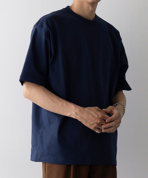 CROSS & STITCH(クロスステッチ)の「【Cross&Stitch】8.1オンス USAコットン ヘビーウェイトTシャツ 半袖 無地 ビッグシルエット オーバーサイズ UCS-950(Tシャツ/カットソー・レディース・ホワイト/サンドベージュ/ネイビー/ブラック/ナチュラル/ダークグリーン・S/M/L/XL)」の19枚目の写真