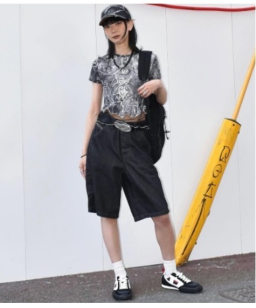 DIESEL（ディーゼル）の「ウィメンズ 半袖トップ T-INLAY（Tシャツ/カットソー・レディース・グレー・LARGE/SMALL/MEDIUM/X-SMALL/X-LARGE）」の6枚目の写真