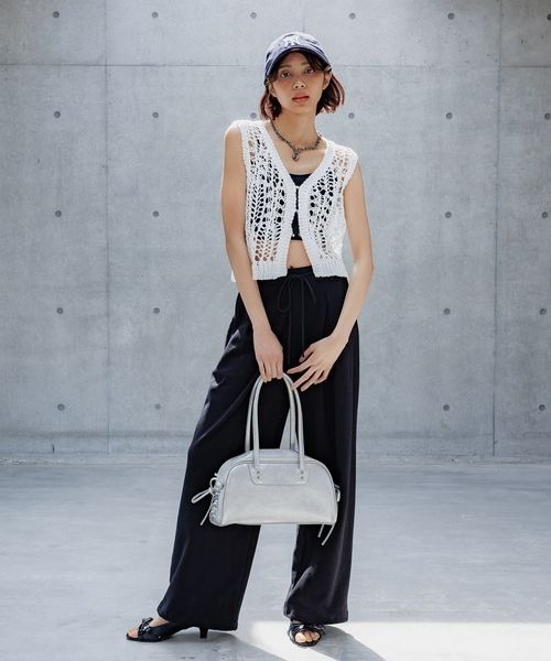 PAGEBOY（ページボーイ）の「スカシアミニットベスト（Tシャツ/カットソー・レディース・ブラック/ホワイト/モカ・FREE）」の7枚目の写真