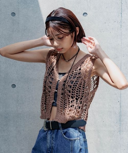 PAGEBOY（ページボーイ）の「スカシアミニットベスト（Tシャツ/カットソー・レディース・ブラック/ホワイト/モカ・FREE）」の17枚目の写真