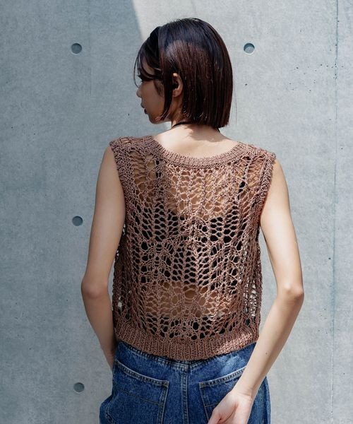 PAGEBOY（ページボーイ）の「スカシアミニットベスト（Tシャツ/カットソー・レディース・ブラック/ホワイト/モカ・FREE）」の19枚目の写真