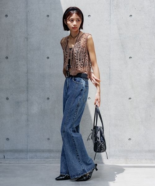 PAGEBOY（ページボーイ）の「スカシアミニットベスト（Tシャツ/カットソー・レディース・ブラック/ホワイト/モカ・FREE）」の21枚目の写真