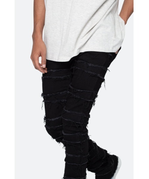 セール】【mnml】X597 PANELED SKINNY STACKED DENIM [I