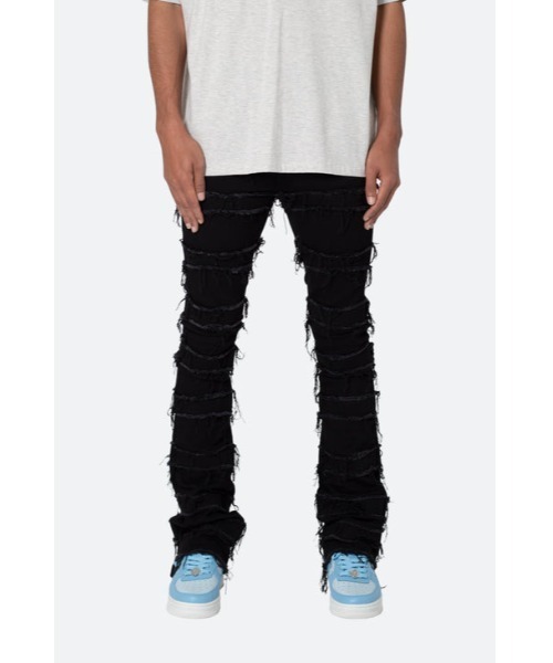 mnml】X597 PANELED SKINNY STACKED DENIM [I]（デニムパンツ）｜mnml