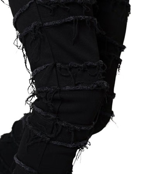 mnml（ミニマル）の「【mnml】X597 PANELED SKINNY STACKED DENIM [I]（デニムパンツ・メンズ・ブラック・28/30/32/34/29/38/36）」の3枚目の写真