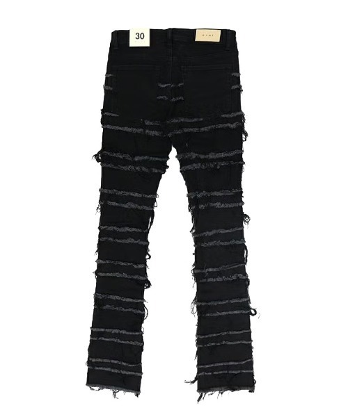 mnml（ミニマル）の「【mnml】X597 PANELED SKINNY STACKED DENIM [I]（デニムパンツ・メンズ・ブラック・28/30/32/34/29/38/36）」の6枚目の写真
