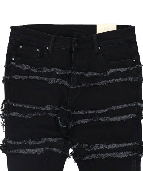 mnml（ミニマル）の「【mnml】X597 PANELED SKINNY STACKED DENIM [I]（デニムパンツ・メンズ・ブラック・28/30/32/34/29/38/36）」の7枚目の写真
