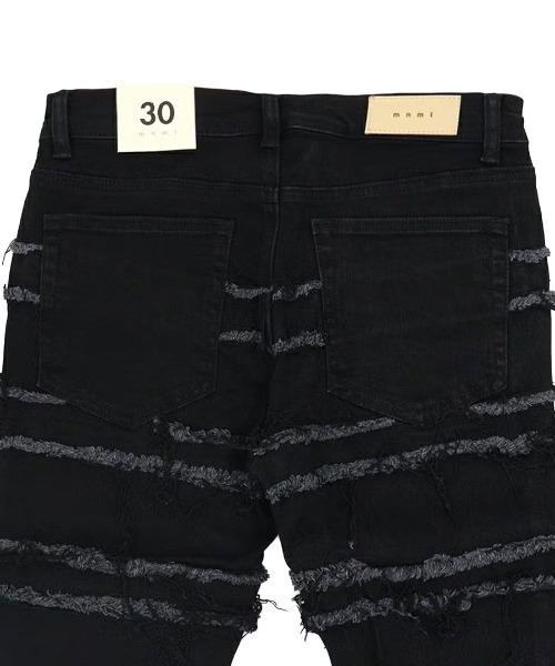 mnml（ミニマル）の「【mnml】X597 PANELED SKINNY STACKED DENIM [I]（デニムパンツ・メンズ・ブラック・28/30/32/34/29/38/36）」の8枚目の写真